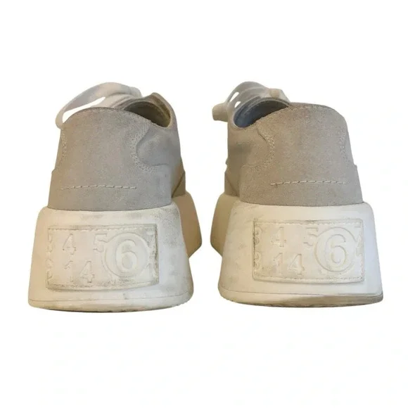 MM6 Maison Martin Margiela Gray Suede Chunky Platform Sneakers Size 39 US 9 - Picture 5 of 9